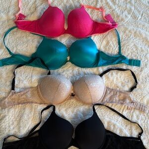 *BUNDLE * of 4 Victoria secret push up bras 38c